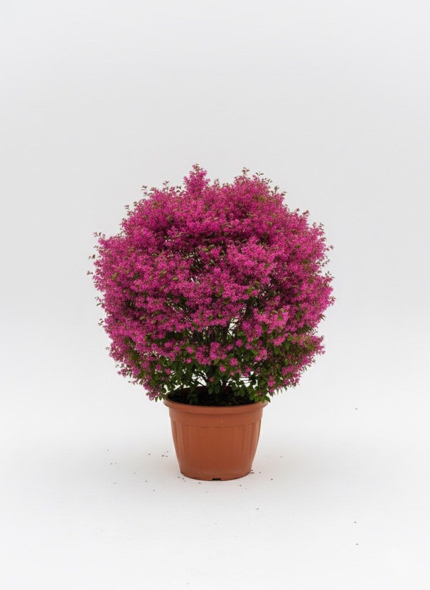 Loropetalum chinense 'Fire Dance' ball form with pink flowers